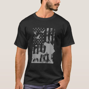 Camiseta Mens Duck camuflaje de caza bandera estadounidense