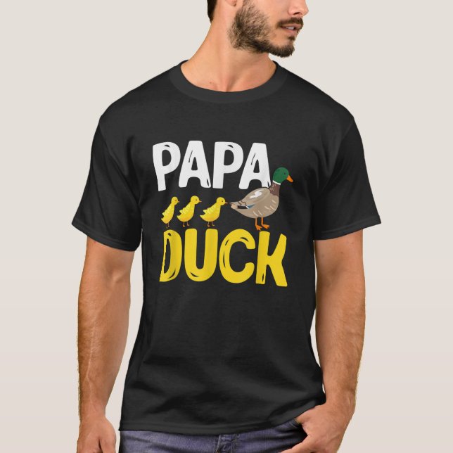 Camiseta Mens Ducks Funny Duck Lover Papa Duck (Anverso)