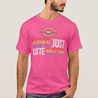 Camiseta Mens Dudes Just Taste Better Gay Couple Pride Mont