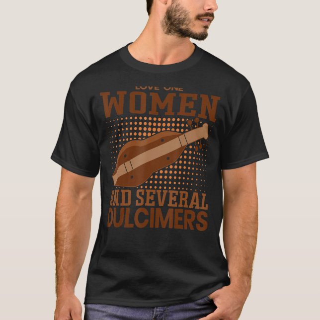 Camiseta Mens Dulcimer Mens Dulcimer Ama Guitar Funny Du (Anverso)