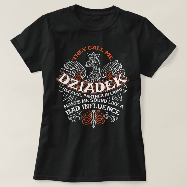Camiseta Mens Dziadek Grandads polaco estadounidense Dziadz (Diseño del anverso)