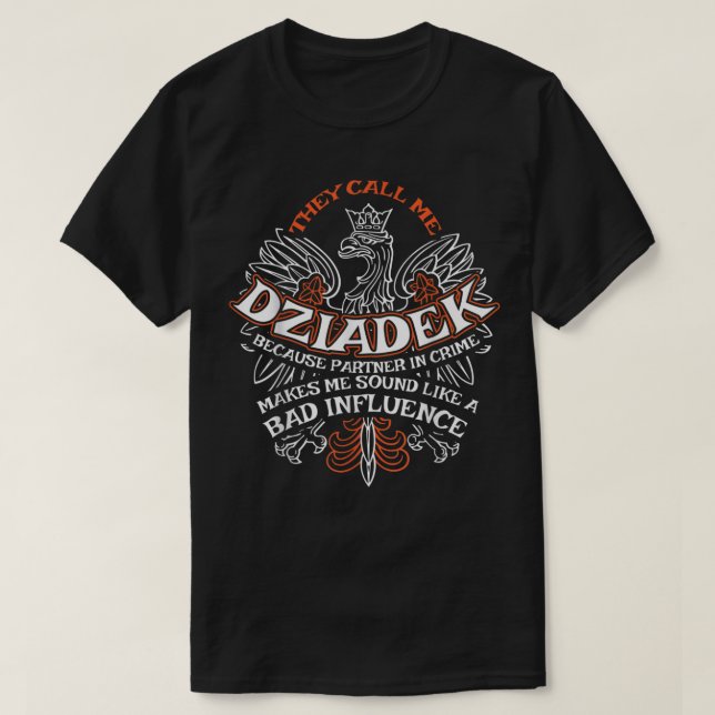 Camiseta Mens Dziadek Polish American Grandads Dziadzia Dyn (Diseño del anverso)