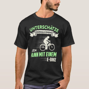 Camiseta Mens E Bicicleta Bicicleta Eléctrica Pedelec Old M