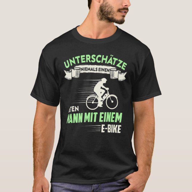 Camiseta Mens E Bicicleta Bicicleta Eléctrica Pedelec Old M (Anverso)