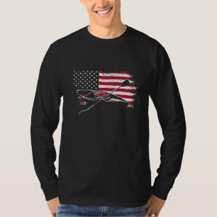Camiseta Mens Ee.Uu. Bandera De Remo Bandera Estadounidense