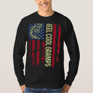 Camiseta Mens Eeuu Patriotic Reel Gramps Guay Para Mejor Pa