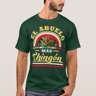 Camiseta Mens El Abuelo Mas Chingon Funny Bandera Mexicana