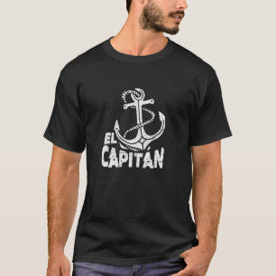 Camiseta Mens El Capitan Bote Anchor Boating Sailin