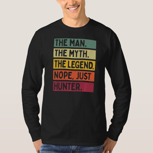 Camiseta Mens El Hombre El Mito La Leyenda No Sólo Cazador (Anverso)