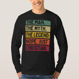 Camiseta Mens El Hombre El Mito La Leyenda Nope Christi