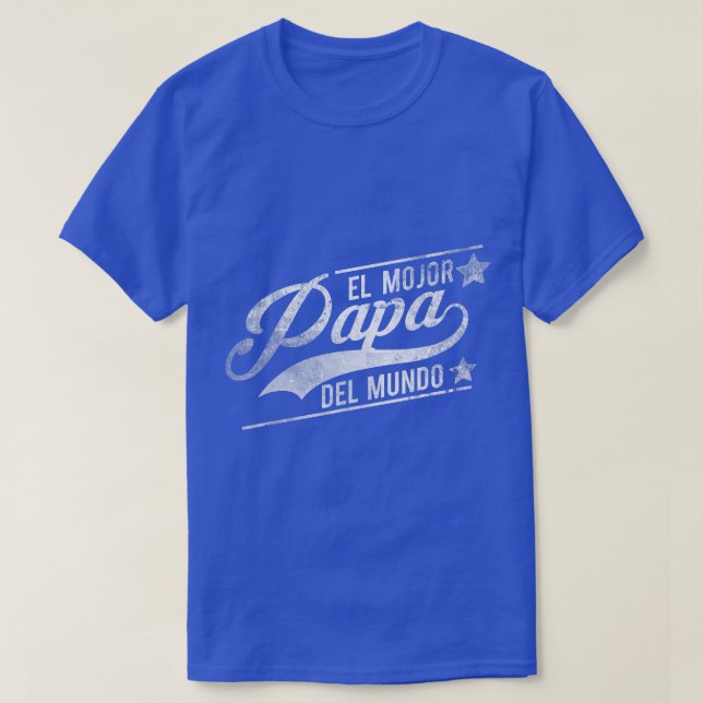 Camiseta Mens El Mejor Papa Del Mundo Padre Da Padre (Diseño del anverso)