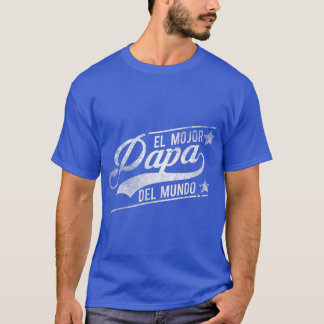 Camiseta Mens El Mejor Papa Del Mundo Padre Da Padre
