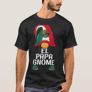 Camiseta Mens El Papa Gnome Bandera Mexicana Gnome Dad