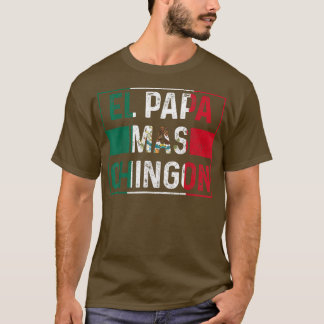 Camiseta Mens El Papa Mas Chingon Abuelo Americano Dia Del 