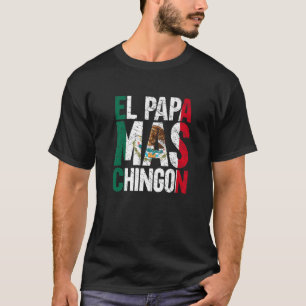 Camiseta Mens El Papa Mas Chingon Abuelo Mexicano