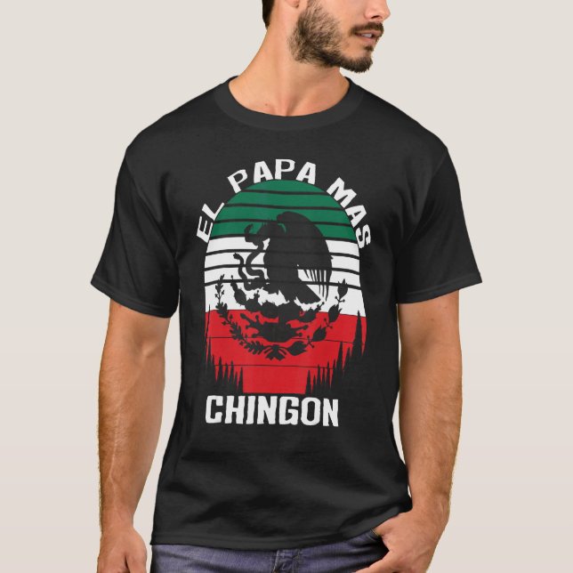 Camiseta Mens El Papá Mas Chingón Del Mundo Dia Del Padre M (Anverso)