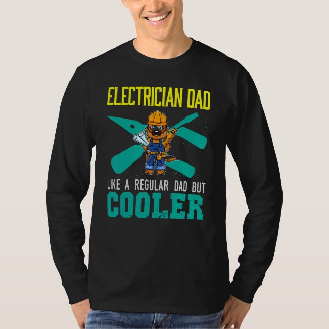 Camiseta Mens Electrician Dad Like A Regular Dad But Cooler (Anverso)