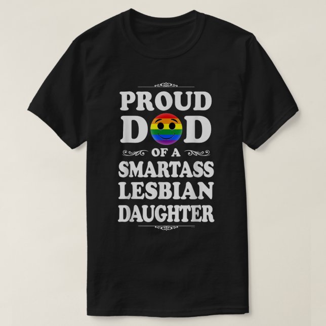 Camiseta Mens Emojicon proud dad fathers day gay pride gift (Diseño del anverso)