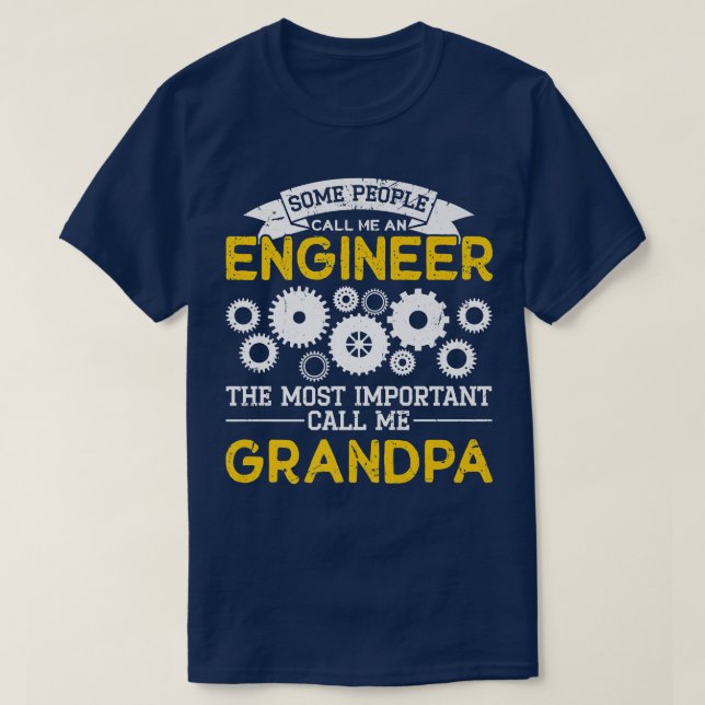 Camiseta Mens Engineering Dad Grandpa Engineer  (Diseño del anverso)