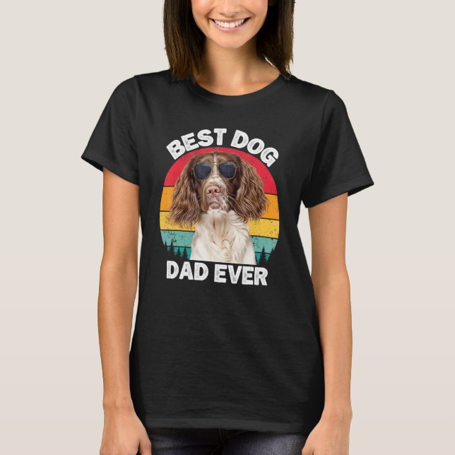 Camiseta Mens English Springer Spaniel Dad Para Hombres Spr (Anverso)