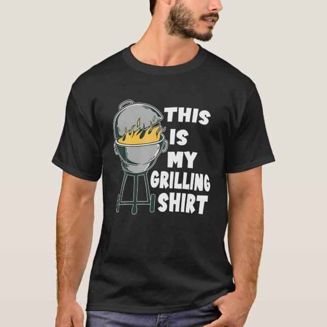 Camiseta Mens Este Es Mi Divertido Padre De Parrillada BBQ (Anverso)
