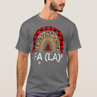 Camiseta Mens Fa(la)8 Leopardo Rojo Plaid Boho Rainbow Chri