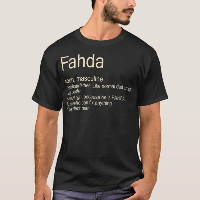 Camiseta Mens Fahda Jamaican Dad  (Anverso)