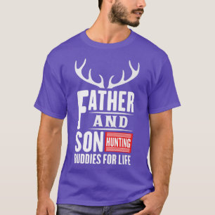 Camiseta Mens Father and Son Hunting Buddies Deer Hunter Pa