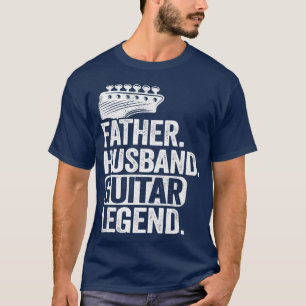 Camiseta Mens Father Husband Guitar Legend Guitar Dad Guita