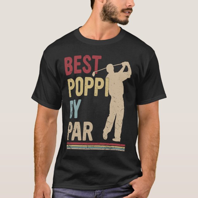 Camiseta Mens Father's Day Best Poppi By Par Golf  Poppi Go (Anverso)