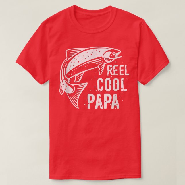 Camiseta Mens Father's Day Design Funny Fishing Reel Cool P (Diseño del anverso)