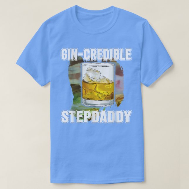 Camiseta Mens Fathers Day Gift Tee GinCredibile Stepdaddy F (Diseño del anverso)