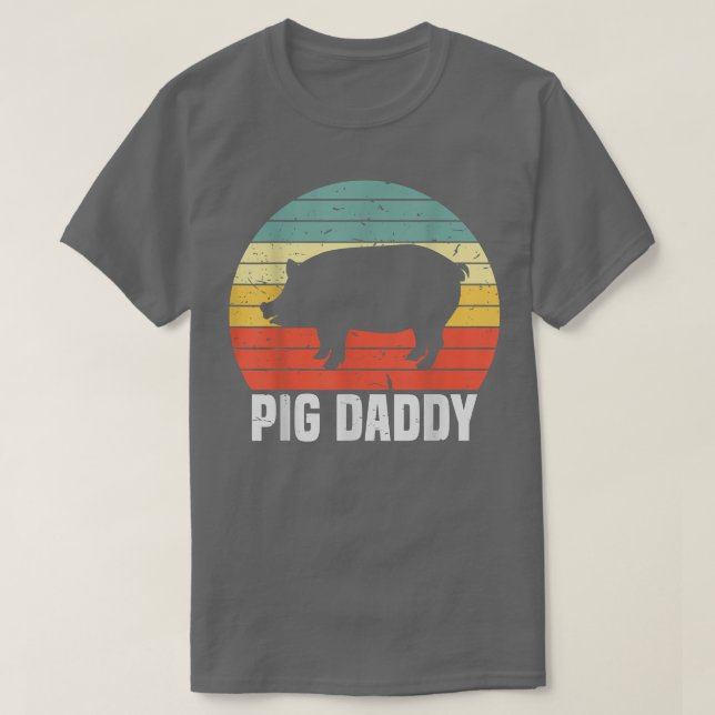 Camiseta Mens Fathers Day Pig Dad Daddy Farmer Farming Farm (Diseño del anverso)