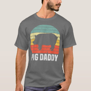 Camiseta Mens Fathers Day Pig Dad Daddy Farmer Farming Farm