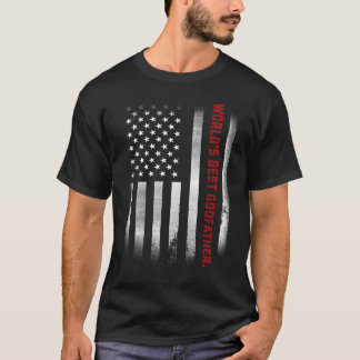 Camiseta Mens Fathers Day   World's Best Godfather Ever Us 
