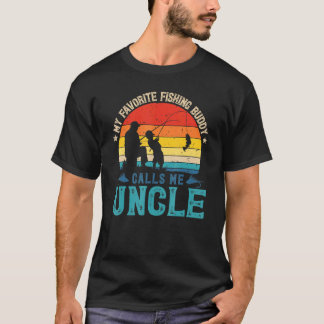 Camiseta Mens Favorite Fishing Calls Me Uncle Fisherman Sun