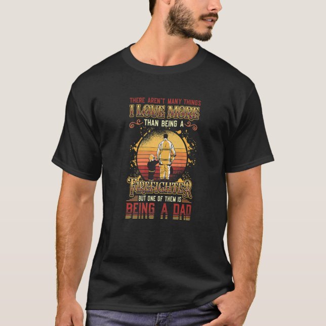 Camiseta Mens Fireman Proud Firefighter Dad Premium (Anverso)