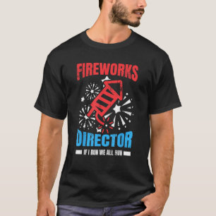 Camiseta Mens Fireworks Director Si Corro Todos Corremos En
