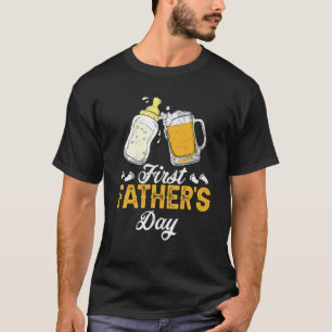 Camiseta Mens First Father's Day 2022 Beer Baby Bottle Dadd