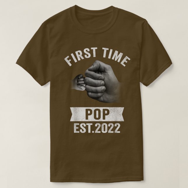 Camiseta Mens First Time Pop Est 2022 , Funny Pregnancy Ann (Diseño del anverso)