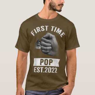 Camiseta Mens First Time Pop Est 2022 , Funny Pregnancy Ann