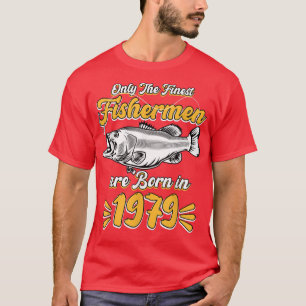 Camiseta Mens Fisherman 42nd Birthday Funny Fishing Vintag