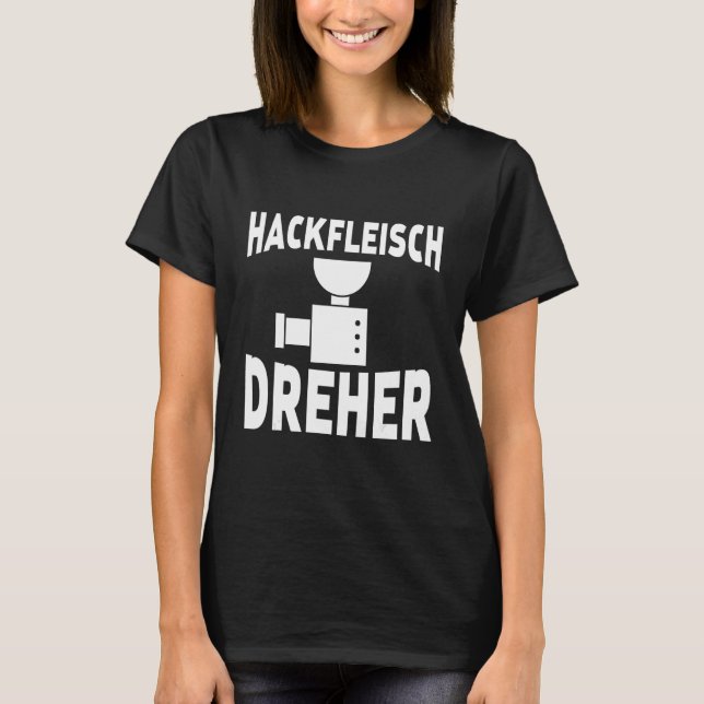 Camiseta Mens Fleischer Schlachter Mincer dice carnicero (Anverso)