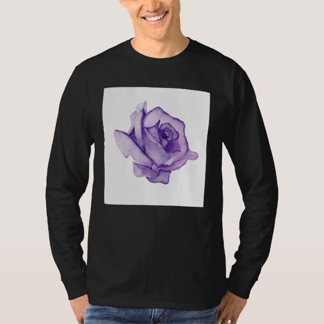 Camiseta Mens flower blossom watercolor floral (Anverso)