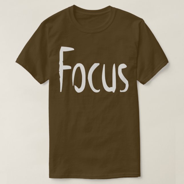 Camiseta Mens FOCUS Gym Fitness Workout Bodybuilding Motiva (Diseño del anverso)