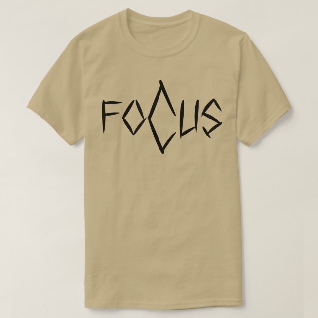 Camiseta Mens FOCUS Gym Fitness Workout Bodybuilding Motiva (Diseño del anverso)