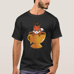 Camiseta Mens Fox Coffee a Cute Fox Inside A Coffee Cup Fox