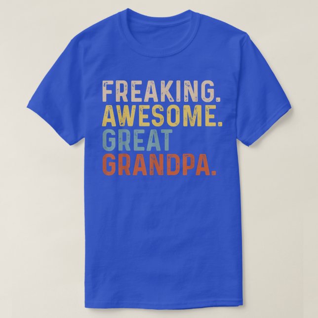 Camiseta Mens Freaking Awesome Great Grandpa Funny Grandfat (Diseño del anverso)
