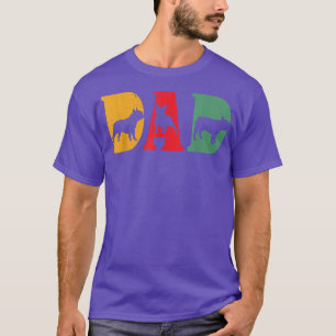 Camiseta Mens French Bulldog dog pet owner DAD RETRO 