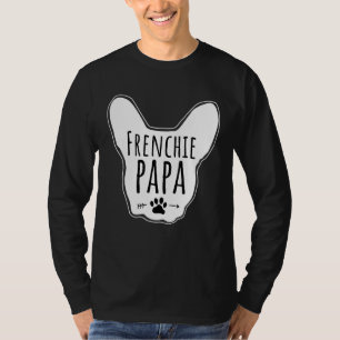 Camiseta Mens Frenchie Papa Clothes Silhouette French Bulld